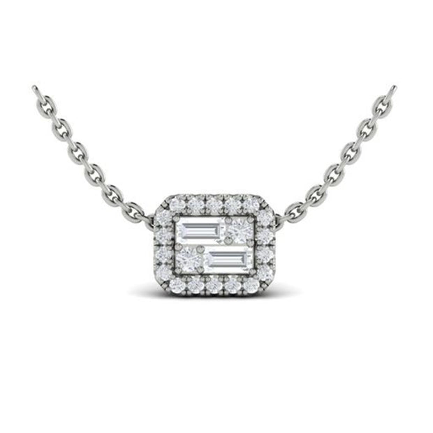 VLORA Diamond Pendant in 14K White Gold with 0.39cts.