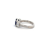 Plateau Jewelers Sapphire and Diamond Ring in Platinum