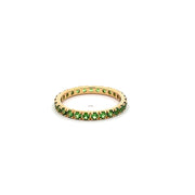 Kimberly Collins Tsavorite Garnet Eternity Band in 18k Yellow Gold