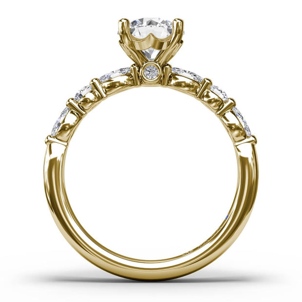 Fana Diamond Engagement Ring In 14K Two Tone