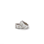 Plateau Jewelers' small diamond hoops in 14k white gold.
