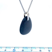 Plateau Jewelers Large Onyx Pendant in 14k White Gold