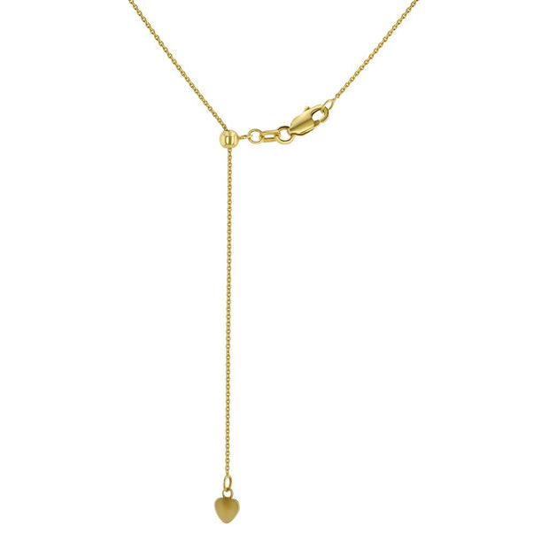 Diamond Drop Necklace in 14k Yellow Gold