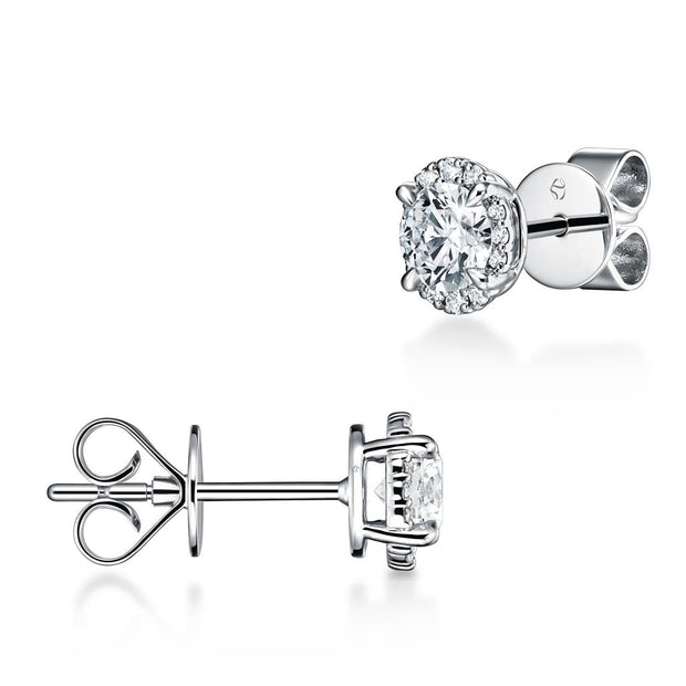 Hearts on Fire Elipse Diamond Earrings with 1.05ctw