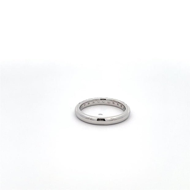 Plateau Jewelers Contour Prong Diamond Band in 14k White Gold. .50 ct