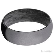 7 mm wide Domed Tantalum band featuring a Forged Carbon Fiber sleeve.