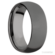 8 mm wide Domed Tantalum Noir band.