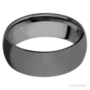 8 mm wide Domed Tantalum Noir band.